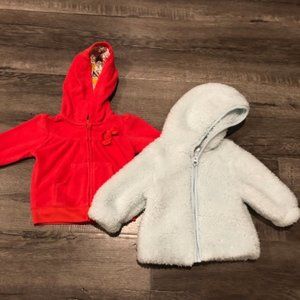 baby girl gymboree carter’s fluffy fleece jacket